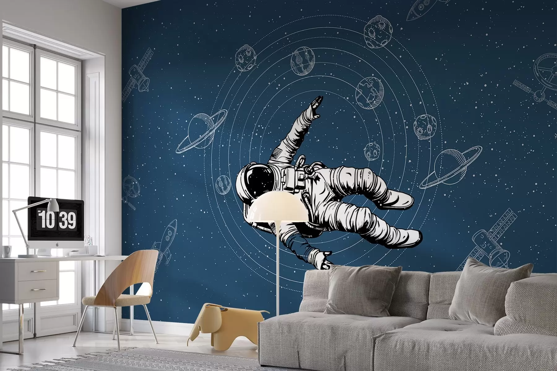 carta da parati Astronauta in esplorazione nel vasto cosmo nr. w00712