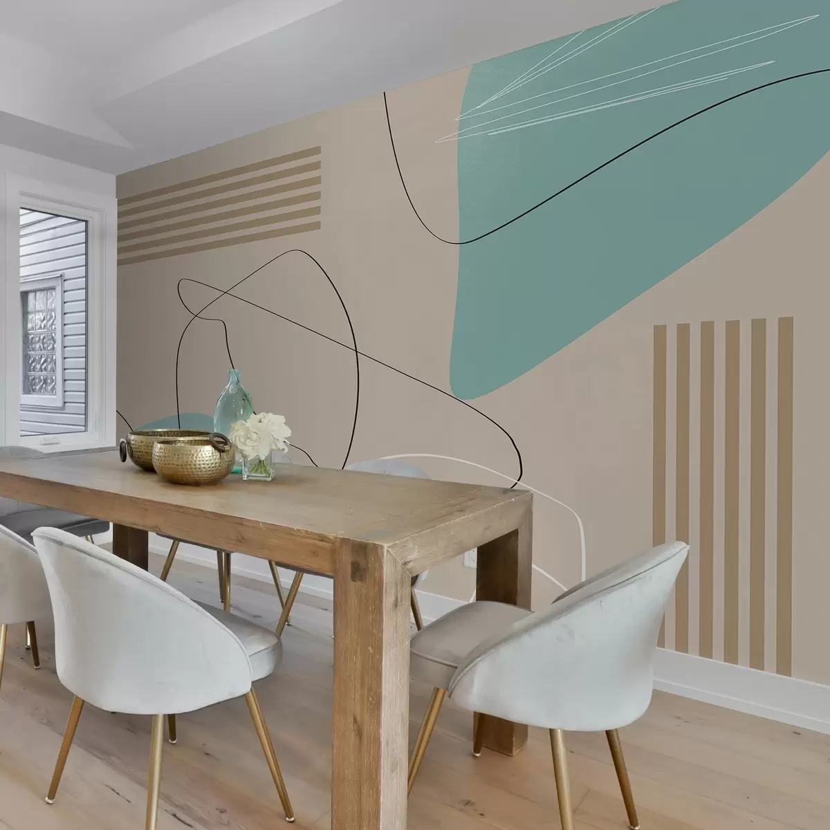 carta da parati Forme astratte in colori tenui nr. w00724v2