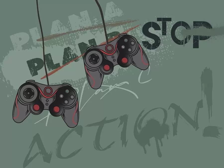 carta da parati Inizia il gioco: è tempo di agire! nr. w00829v2