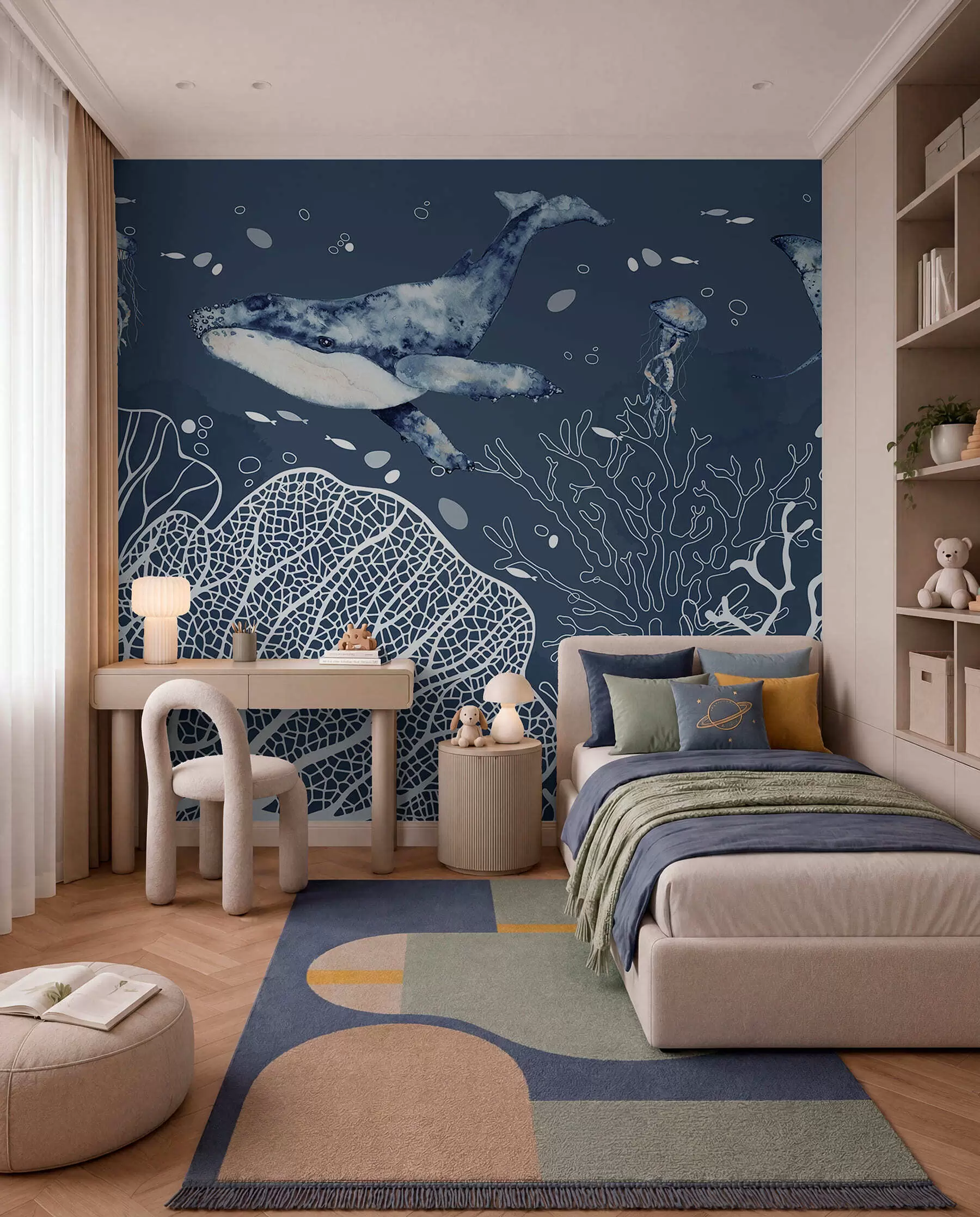 Carta da parati Mare Meraviglie subacquee in un sereno blu