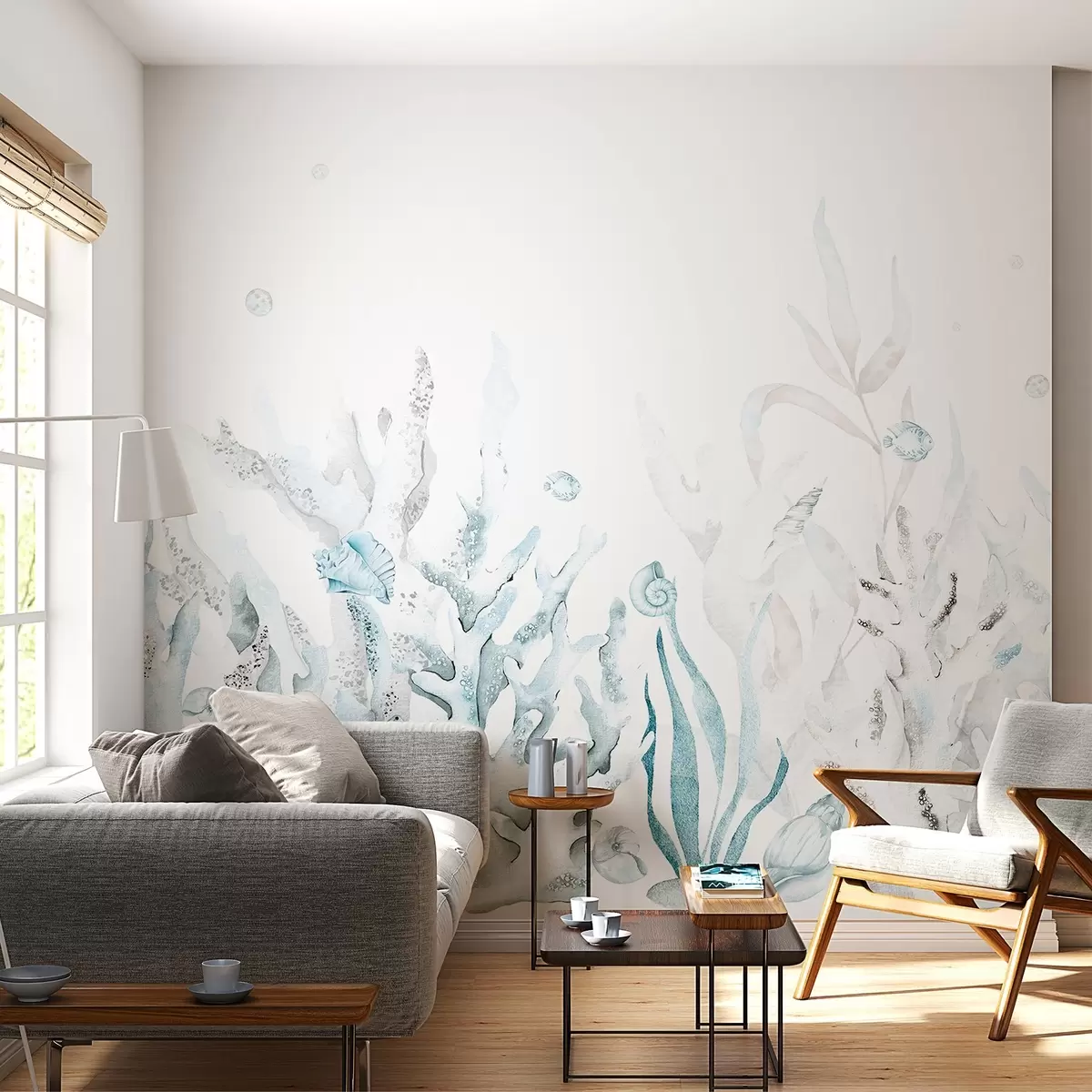 carta da parati Tranquillità subacquea in tonalità tenui nr. w00881v1