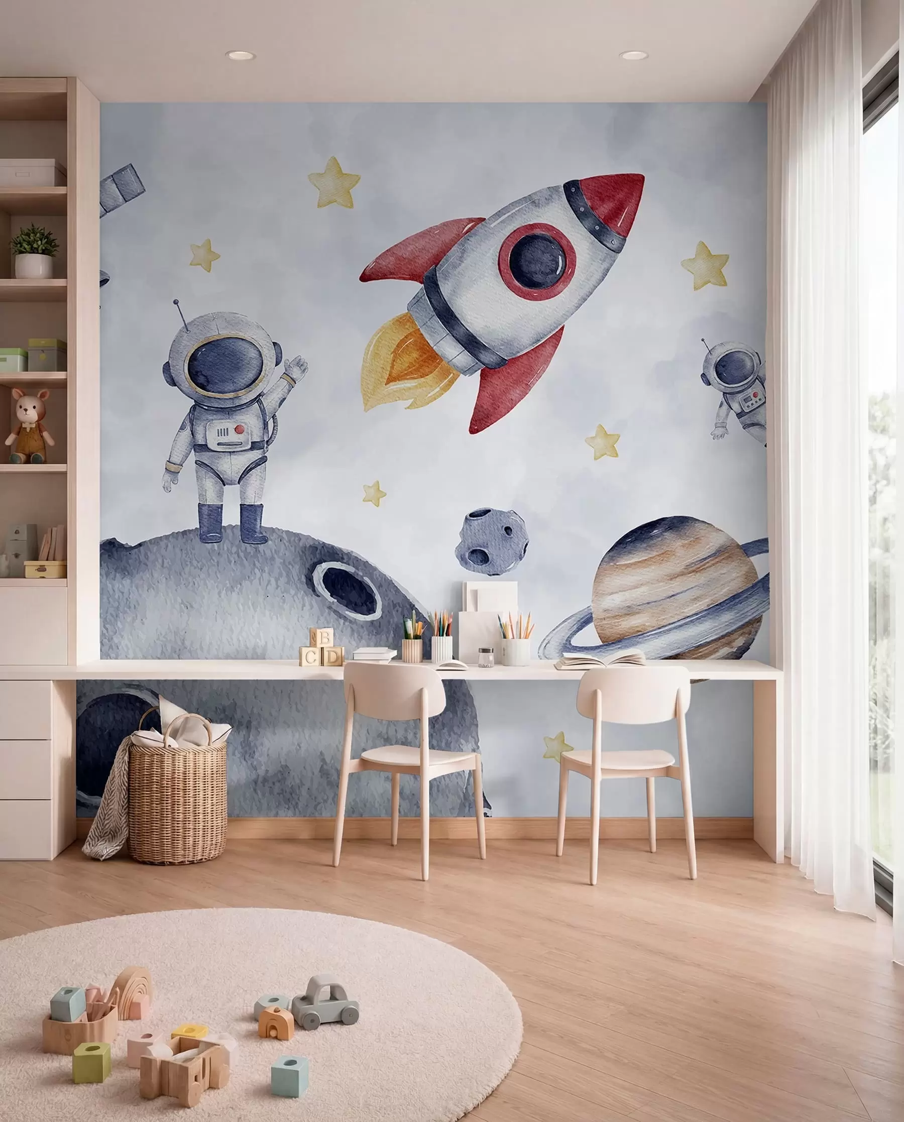 carta da parati Piccoli astronauti in volo nr. w01461