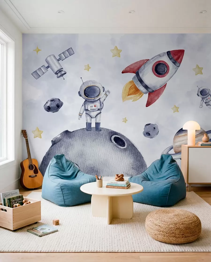carta da parati Piccoli astronauti in volo nr. w01461