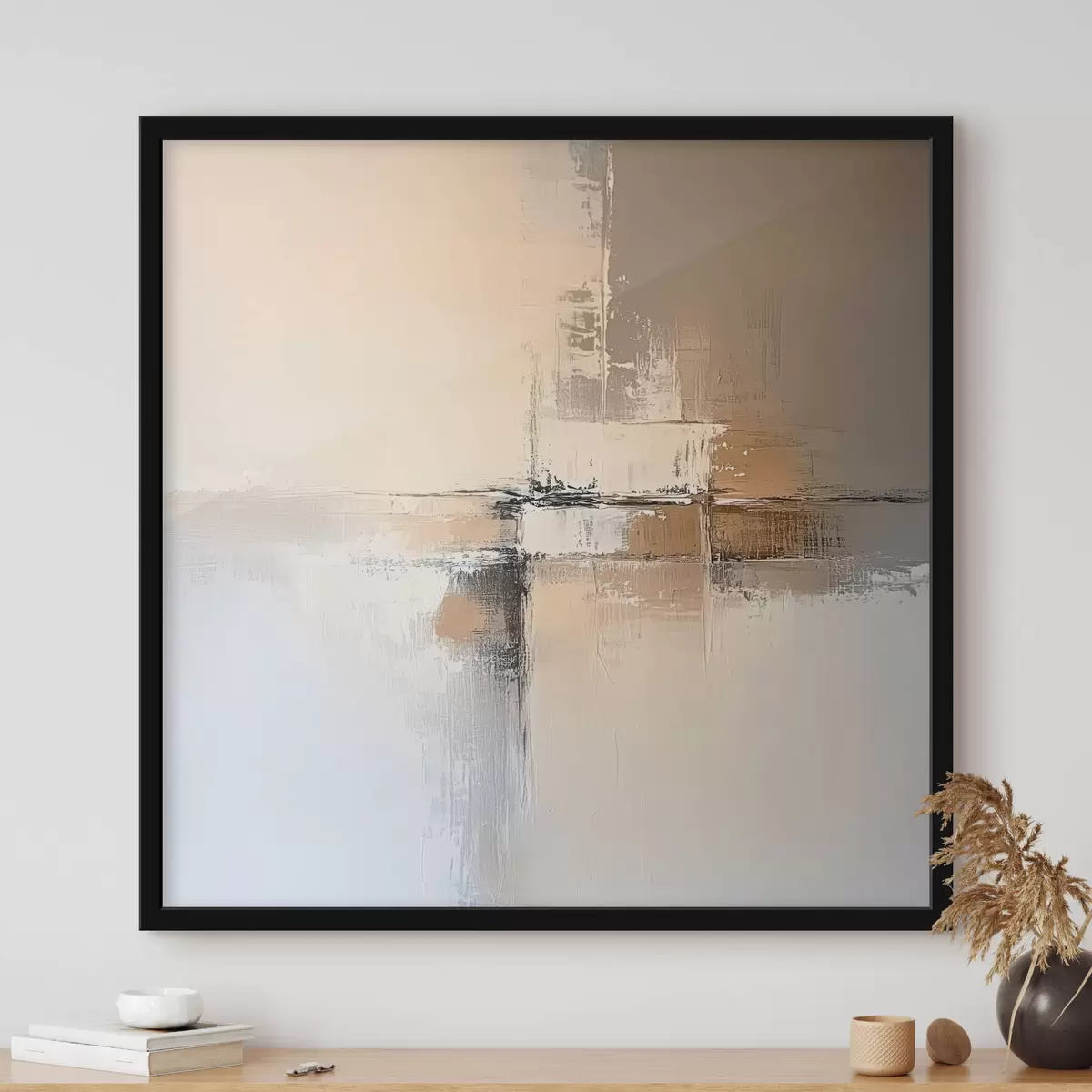 Poster Astrazione nei toni del beige f41353