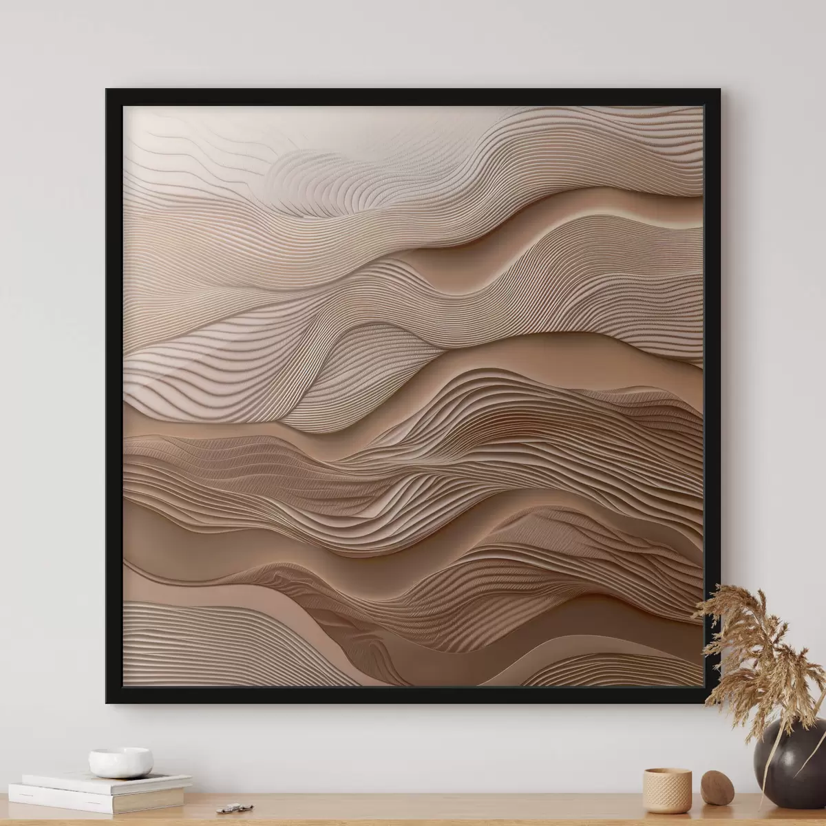Poster Onde astratte con imitazione della consistenza f41358