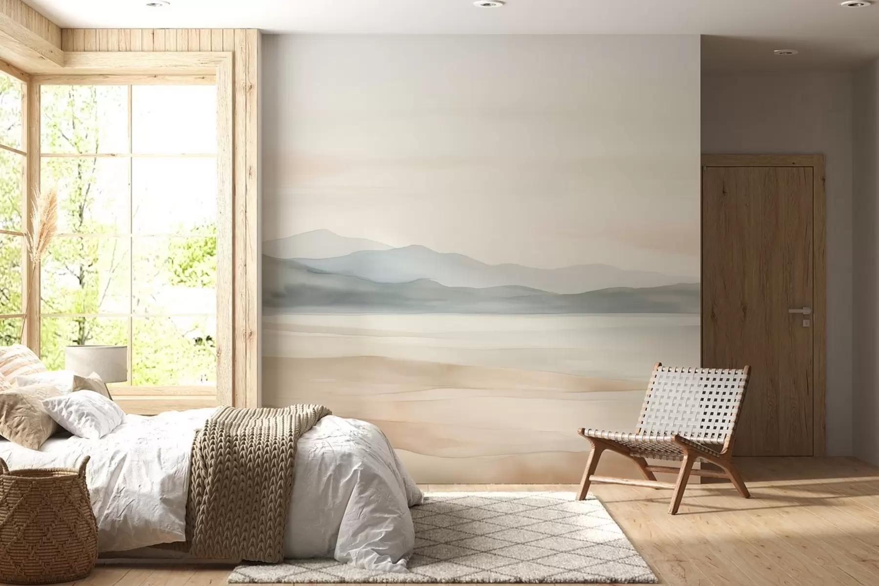 carta da parati Paesaggio dipinto ad acquerello nr. w02117