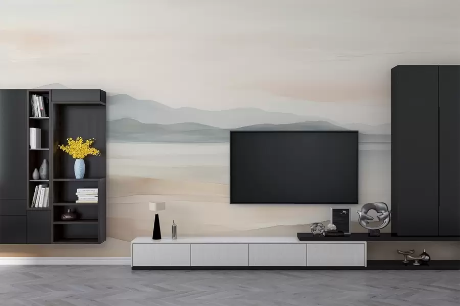 carta da parati Paesaggio dipinto ad acquerello nr. w02117