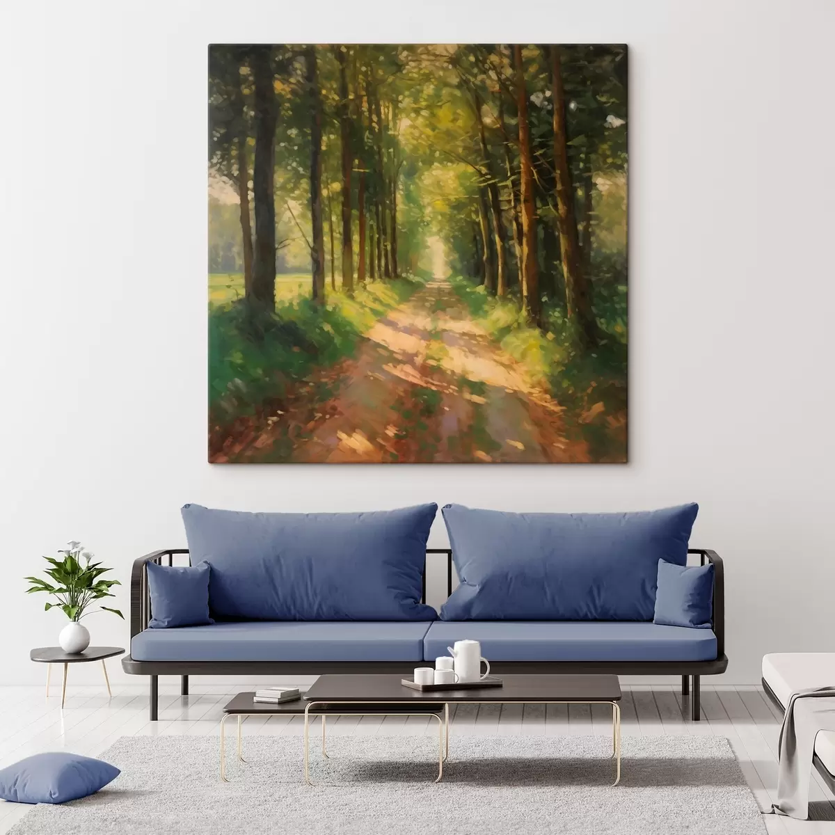 carta da parati Strada forestale alla luce del sole nr. s41497