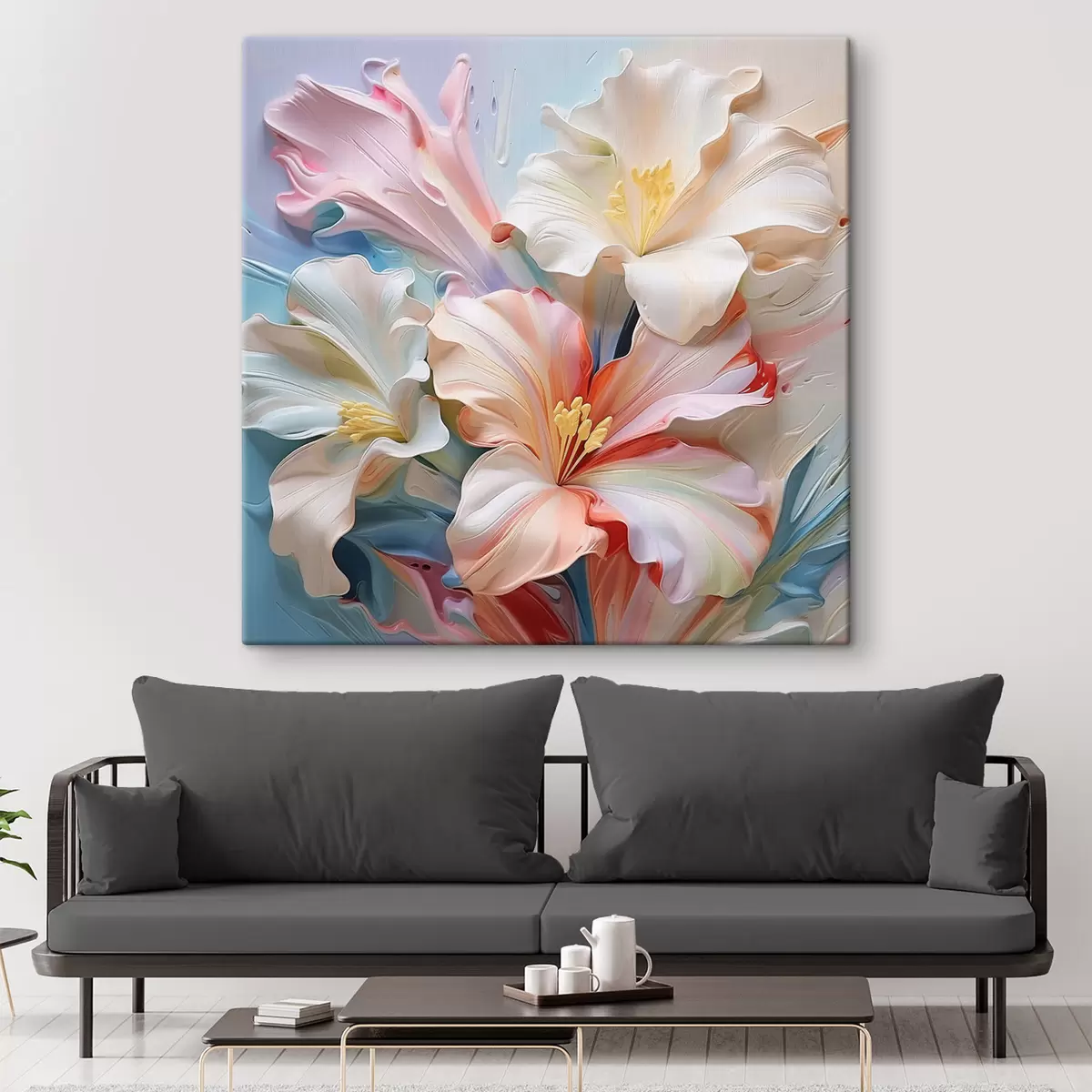 carta da parati Gigli astratti volumetrici nr. s41554