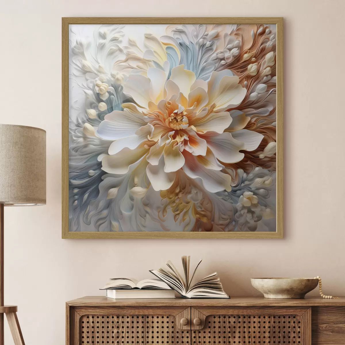Poster Grande fiore astratto volumetrico f41553