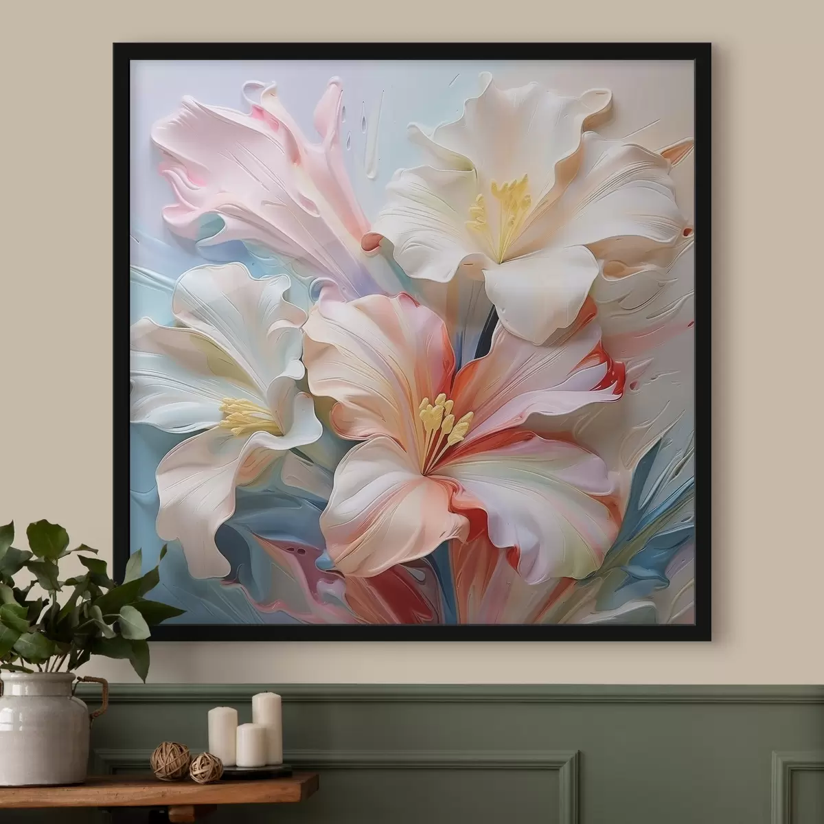 Poster Gigli astratti volumetrici f41554