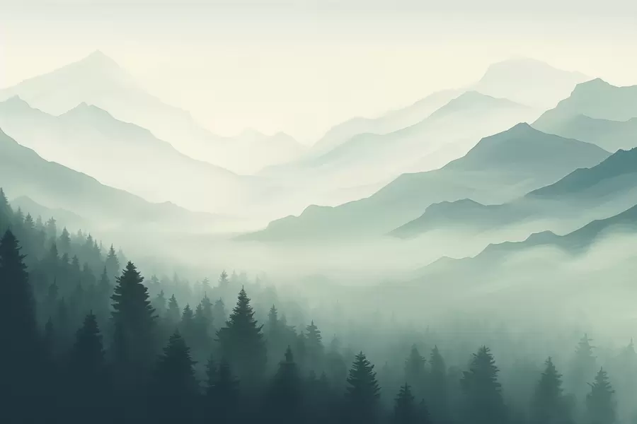 Carta da parati nature Foresta e montagne 
