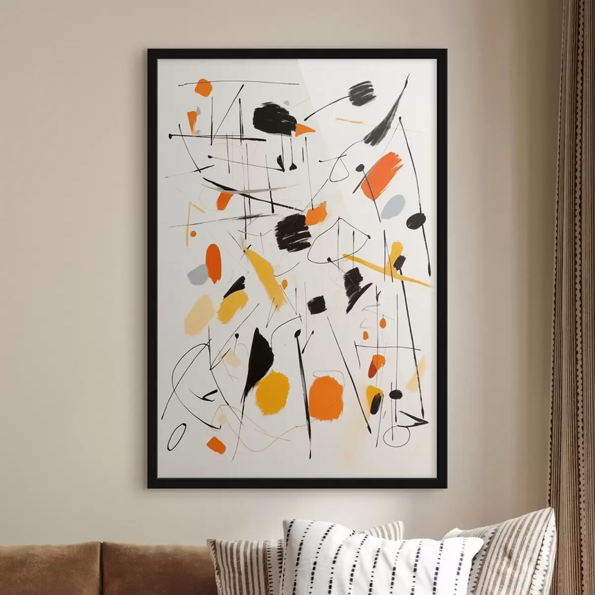 Poster Schizzi di colore sulla tela f41596