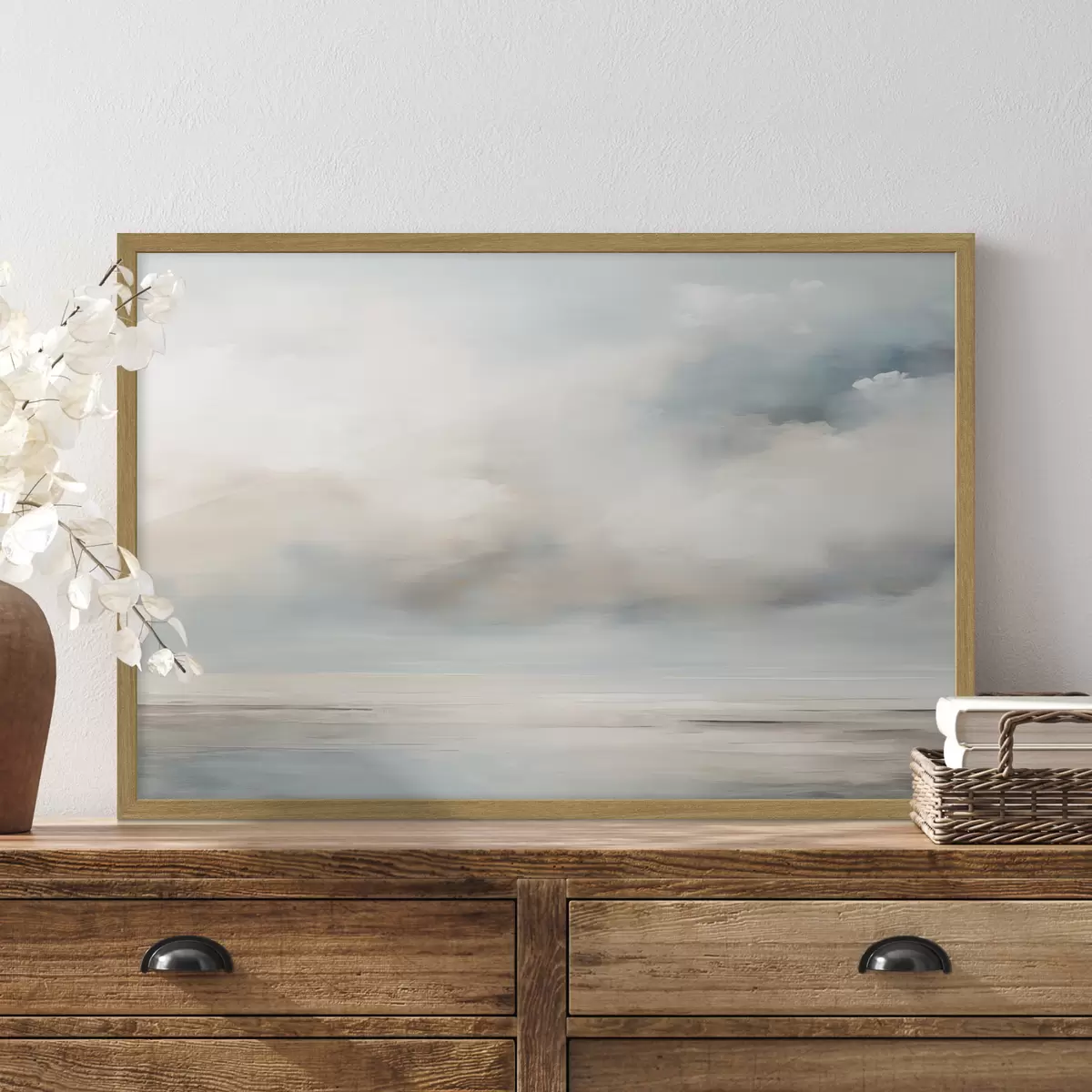 Poster Acquerello mare e nuvole f41602