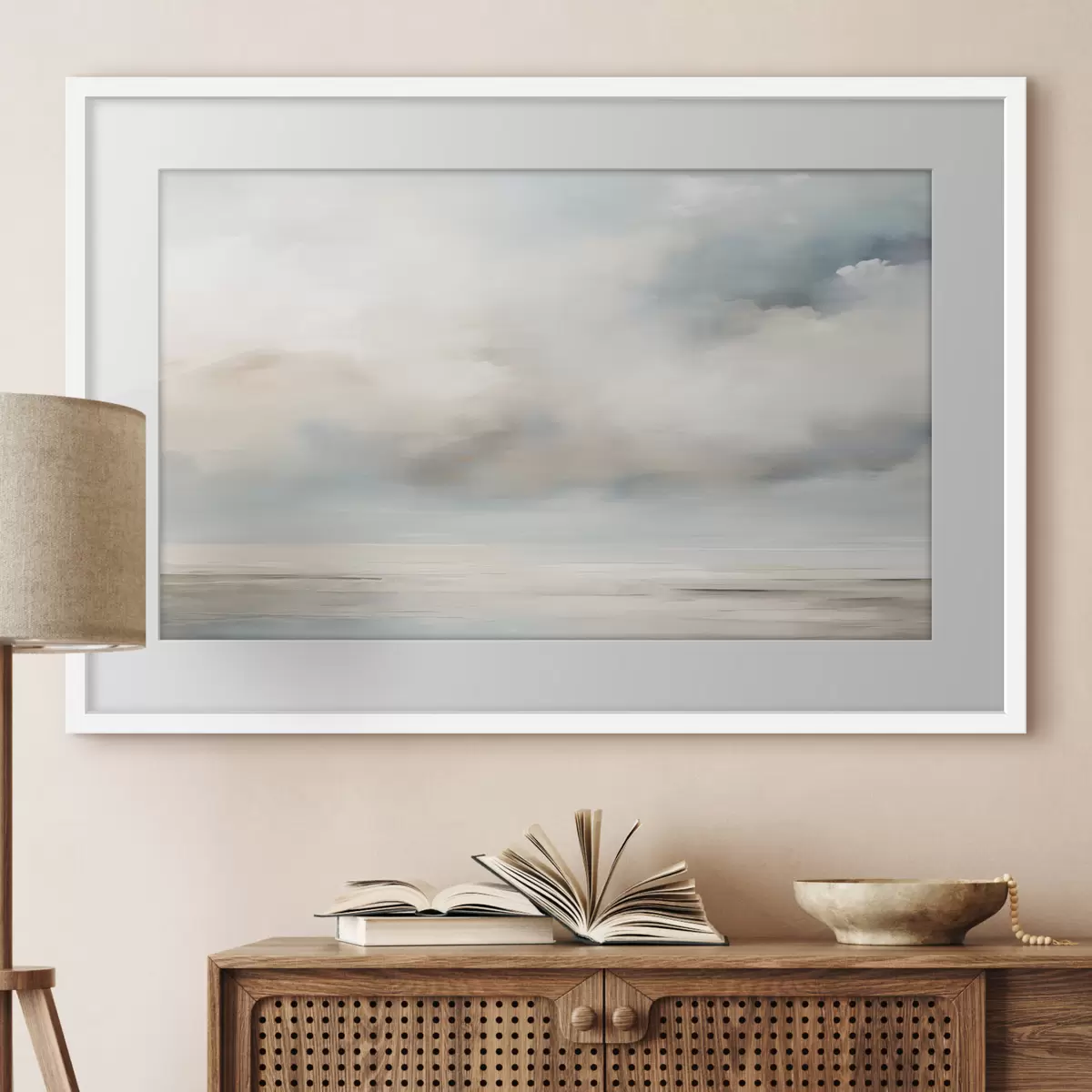 Poster Acquerello mare e nuvole f41602