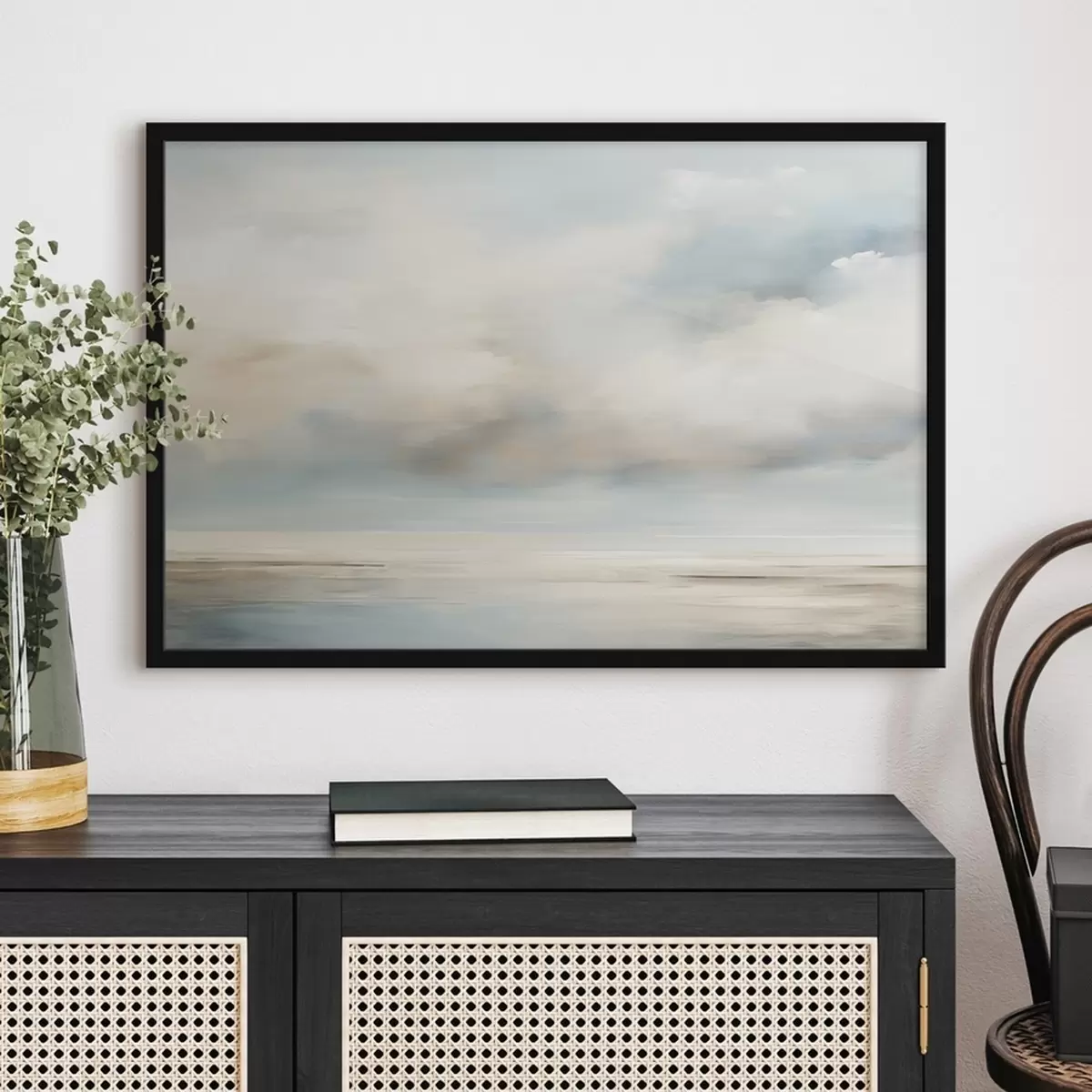 Poster Acquerello mare e nuvole f41602