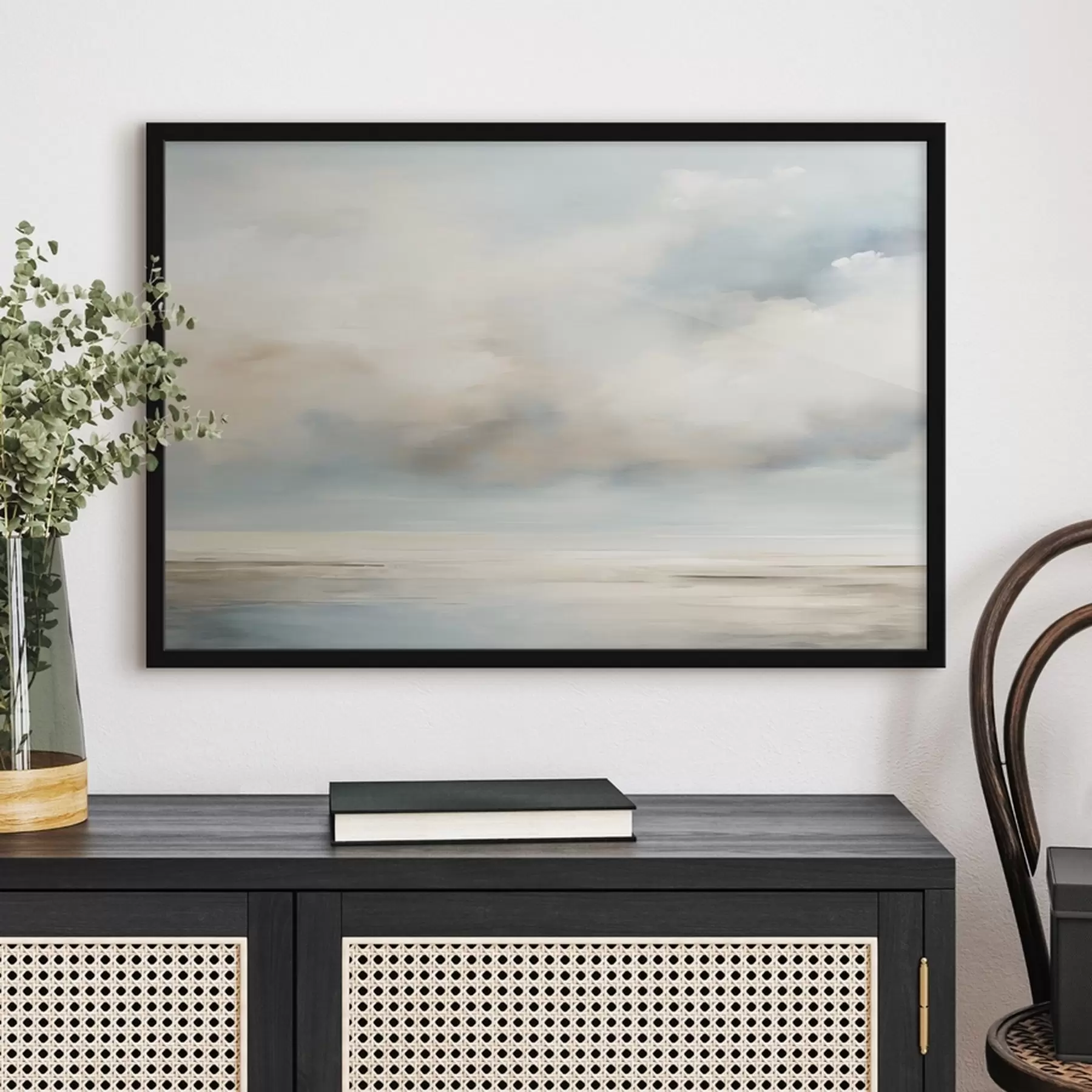 carta da parati Acquerello mare e nuvole nr. f41602