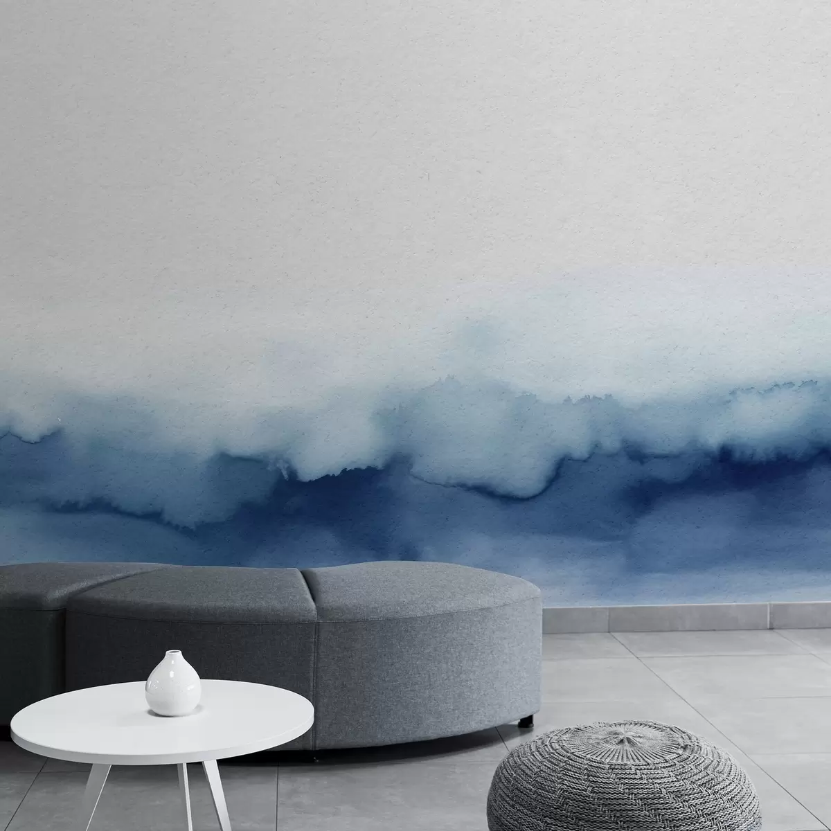 carta da parati Le serene tonalità del blu si fondono perfettamente tra loro nr. u97859