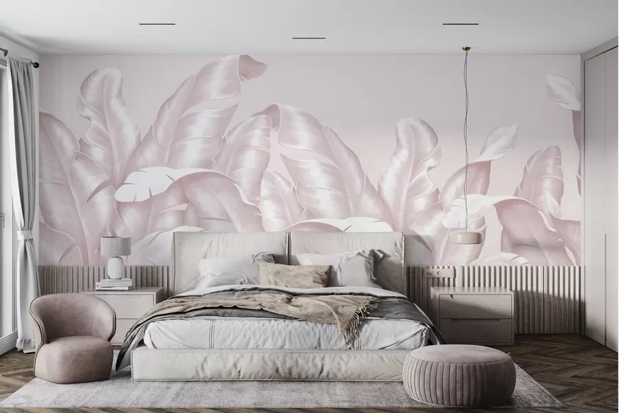 carta da parati Foglie eleganti dalle tonalità tenui nr. w00019v4