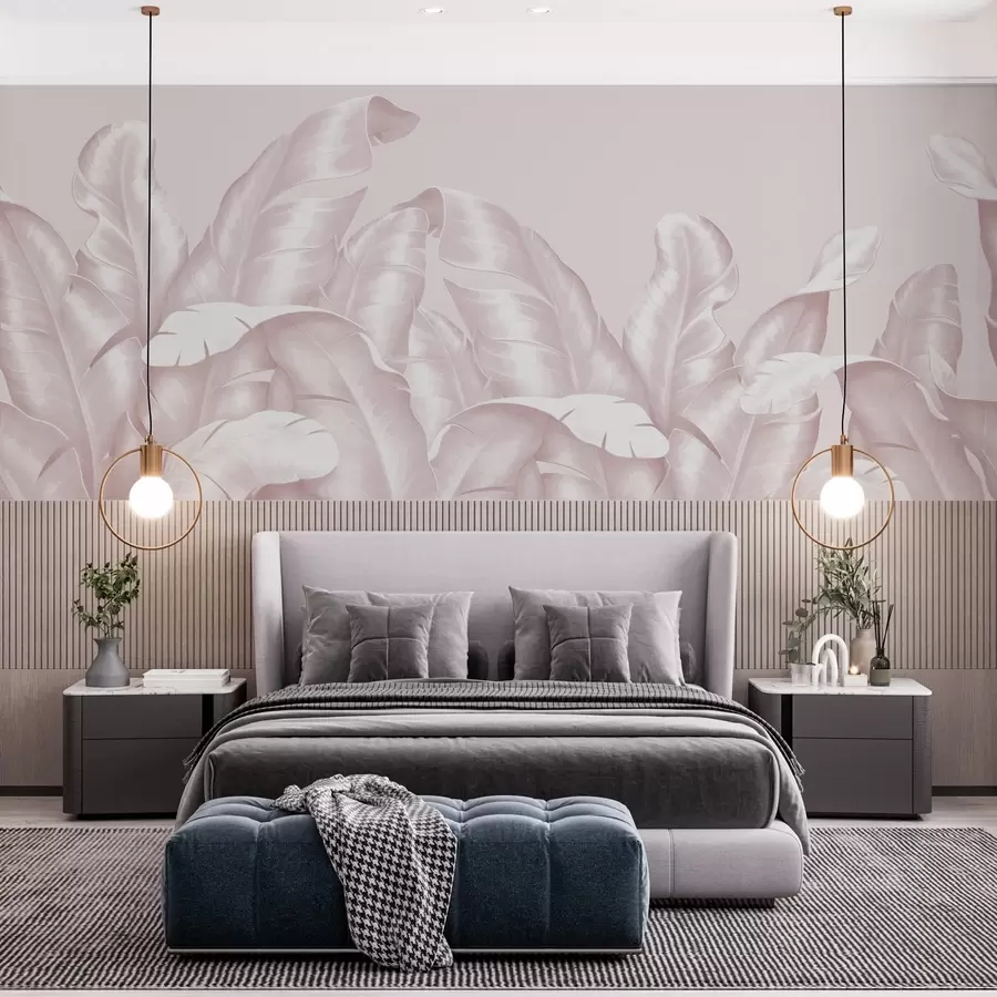 carta da parati Foglie eleganti dalle tonalità tenui nr. w00019v4