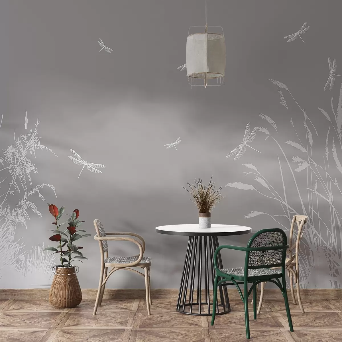 carta da parati Un volo delicato su acque serene nr. w00558v2