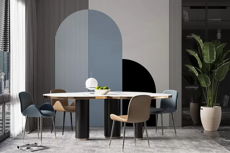 carta da parati Forme e linee astratte in armonia nr. w00631v2