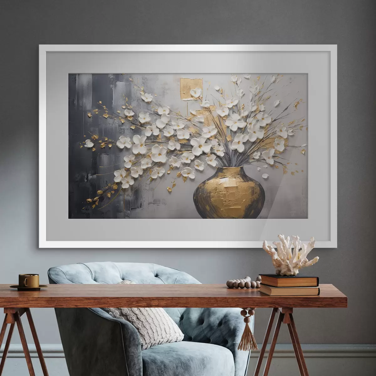 Poster Rami di luce dorata f41558