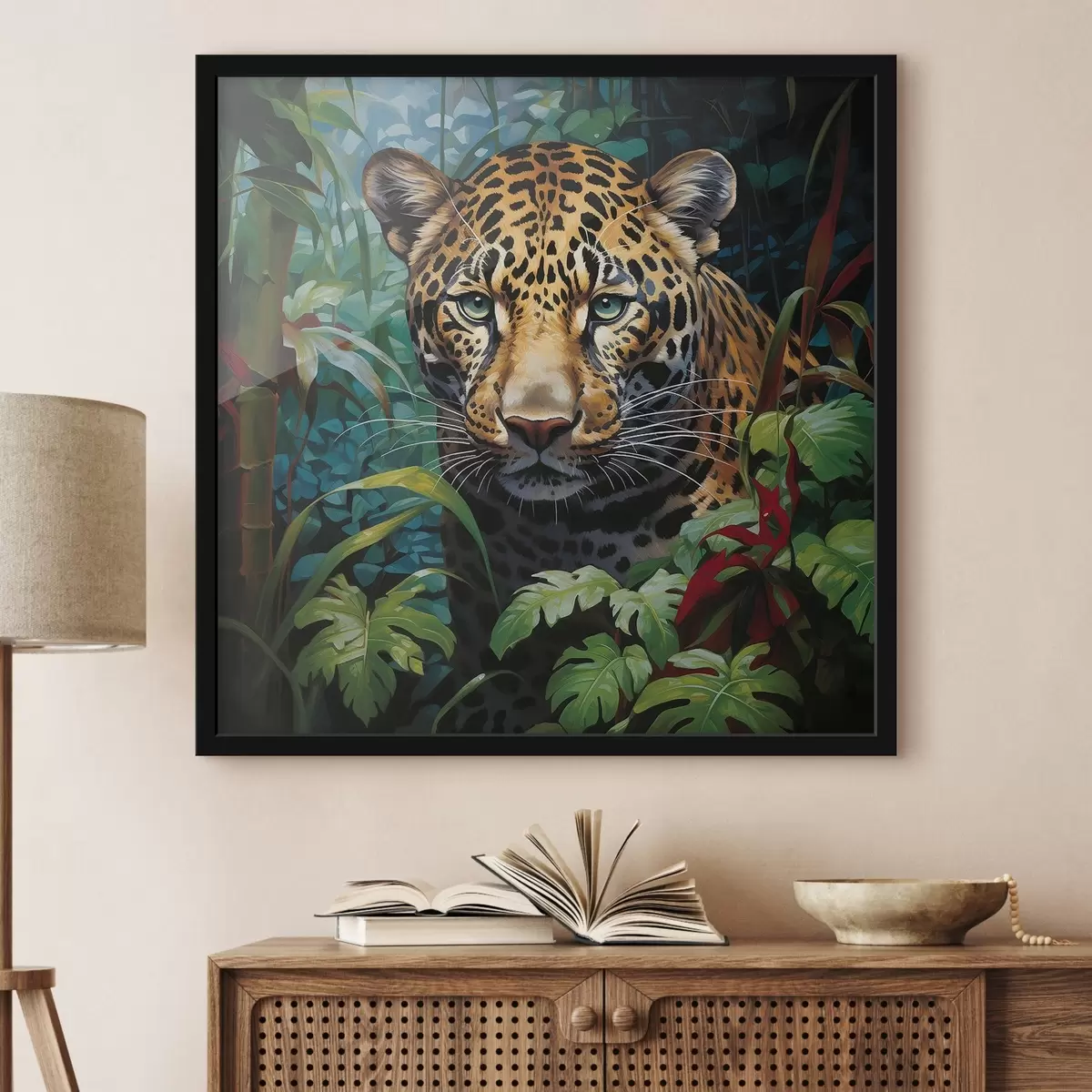 Poster Il leopardo nei boschetti f41566