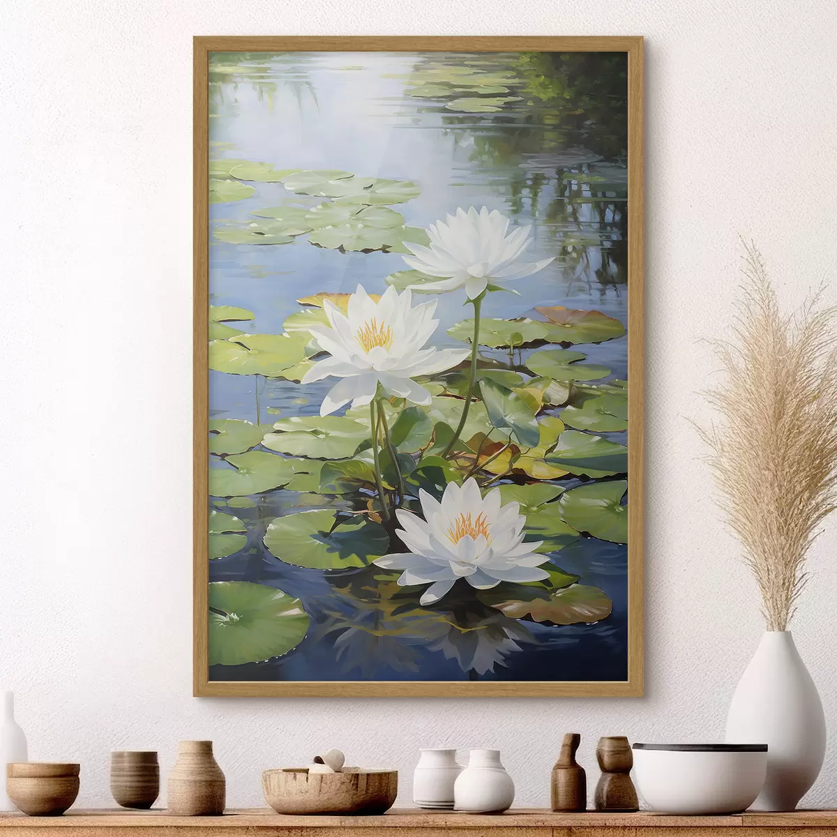 Poster Tre ninfee sull’acqua f41572