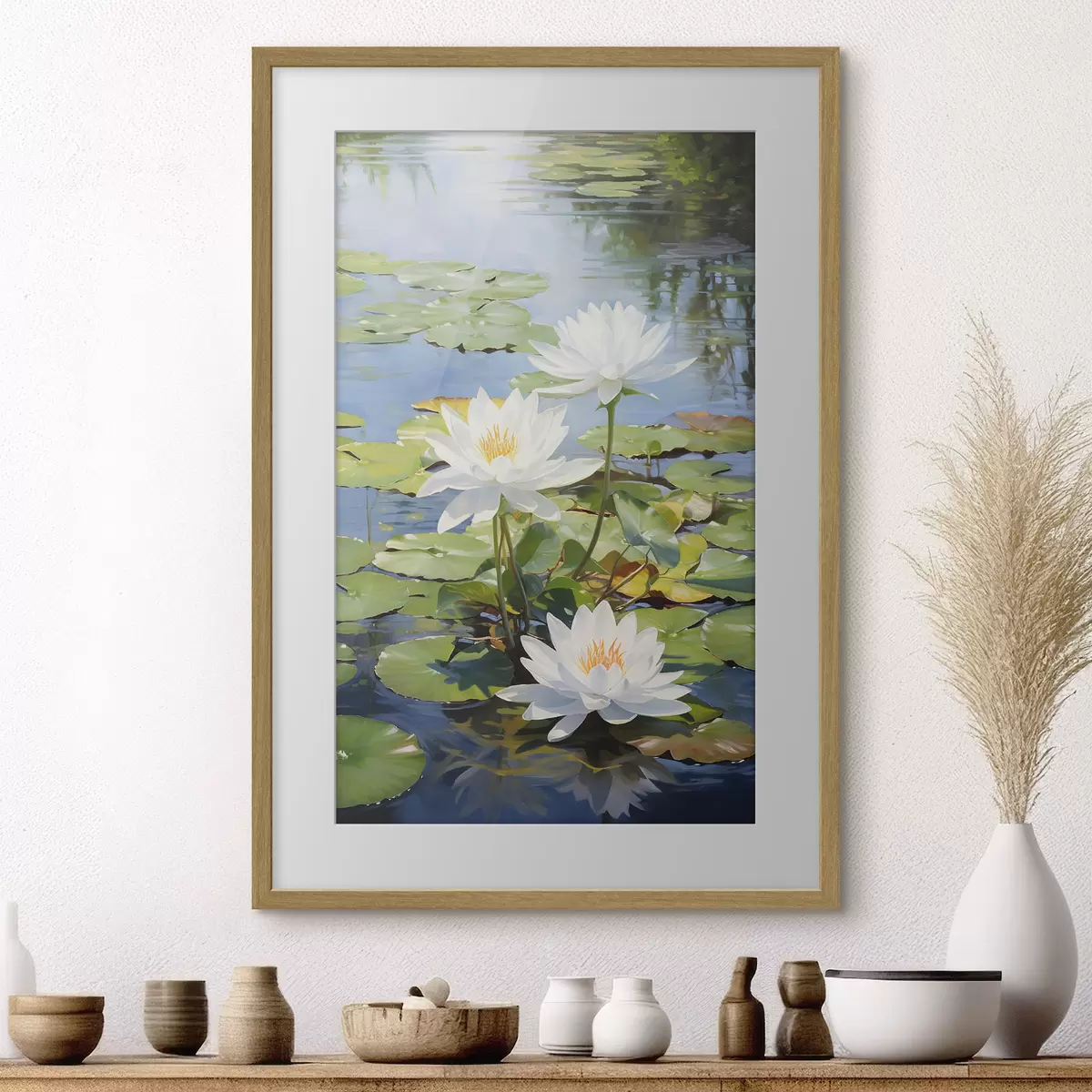 Poster Tre ninfee sull’acqua f41572