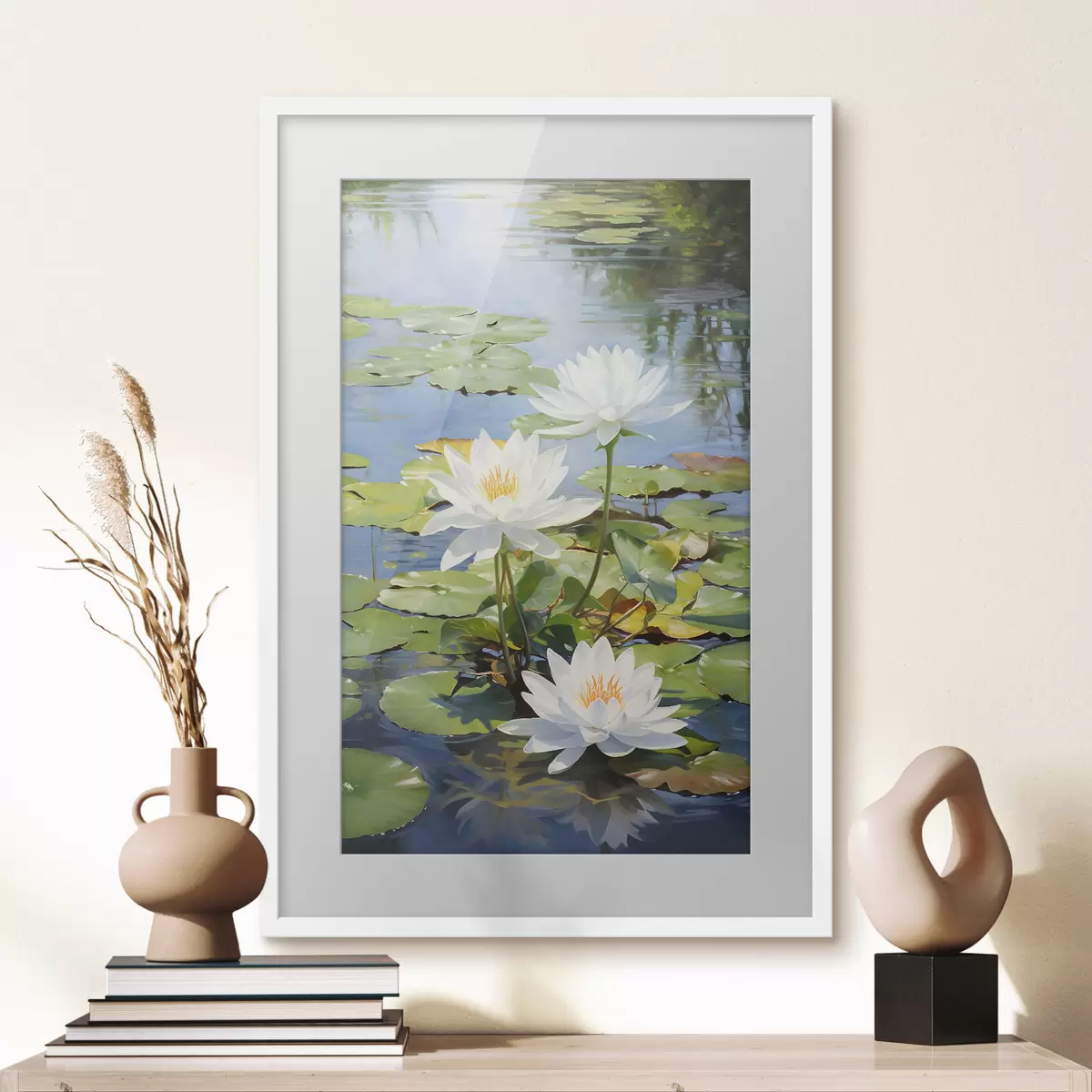Poster Tre ninfee sull’acqua f41572