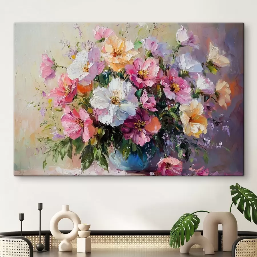 carta da parati bouquet luminoso dipinto con colori nr. s41630