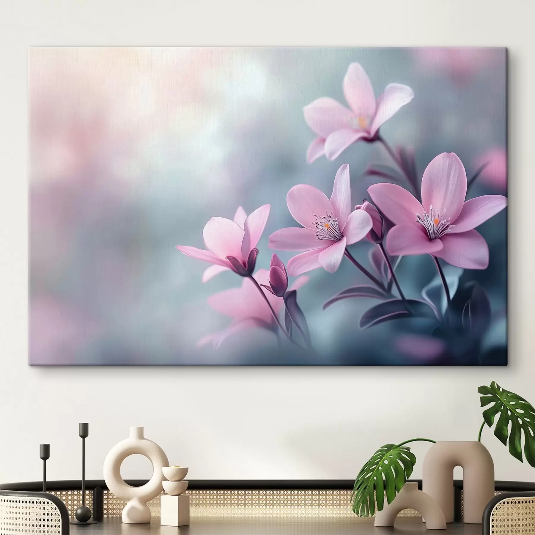 carta da parati fiori rosa in primo piano nr. s41631