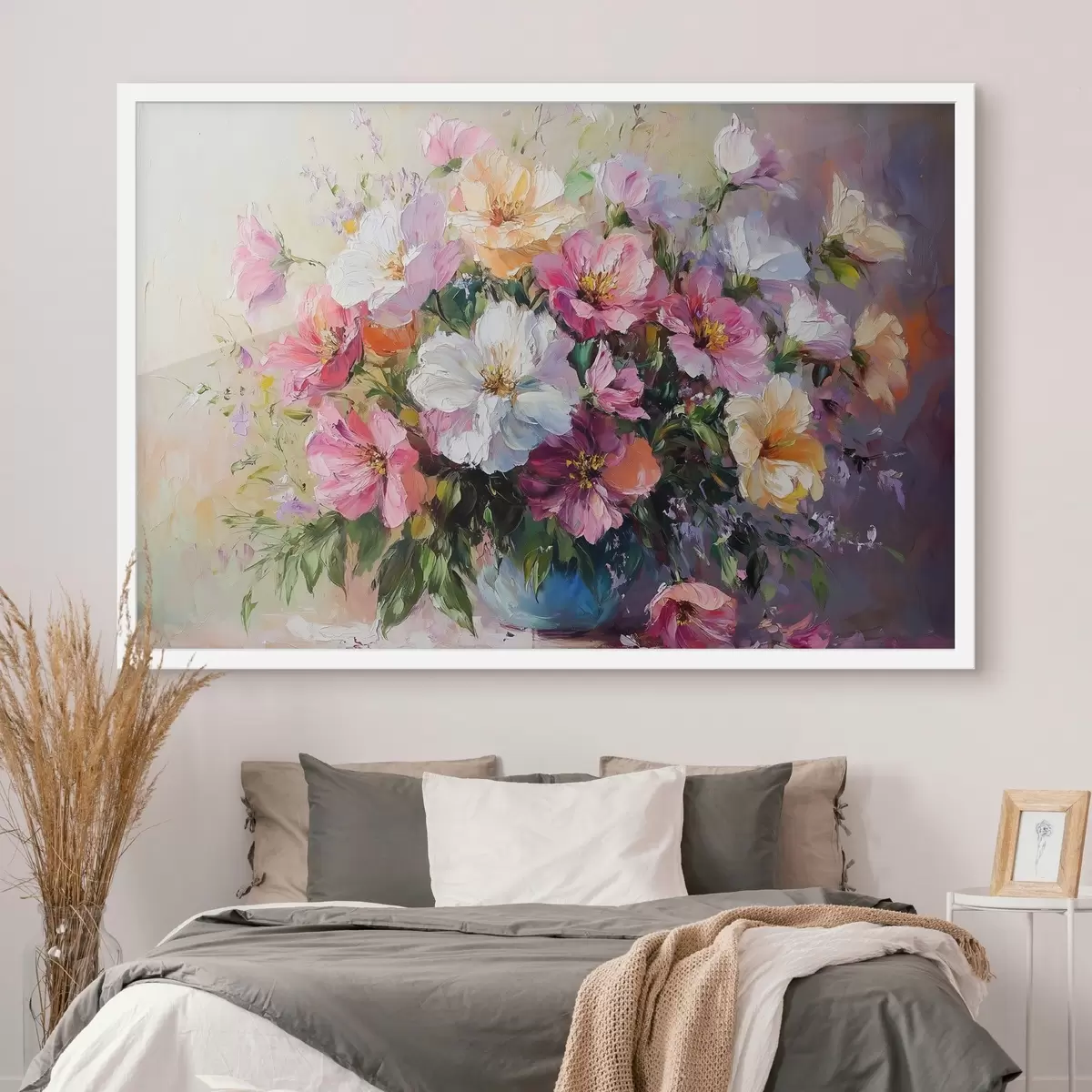 Poster bouquet luminoso dipinto con colori f41630