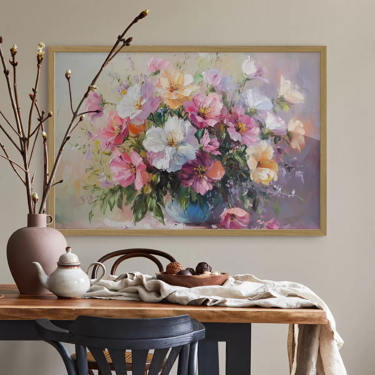 Poster Bouquet da giardino in blu f41630