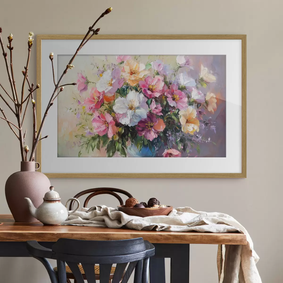Poster Bouquet da giardino in blu f41630