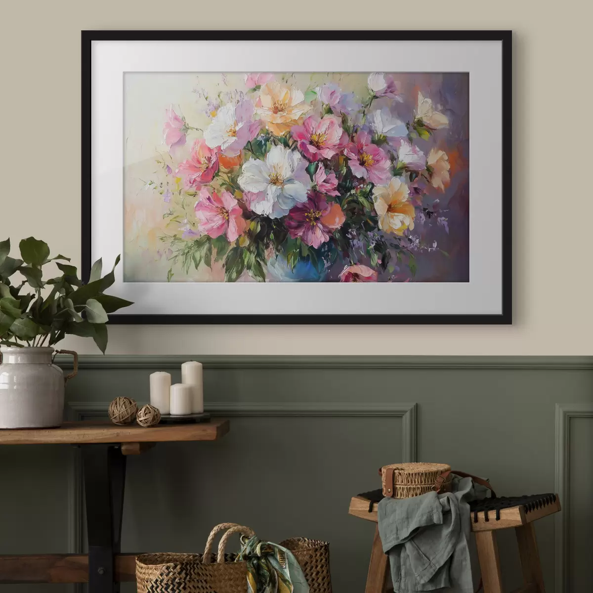 Poster Bouquet da giardino in blu f41630