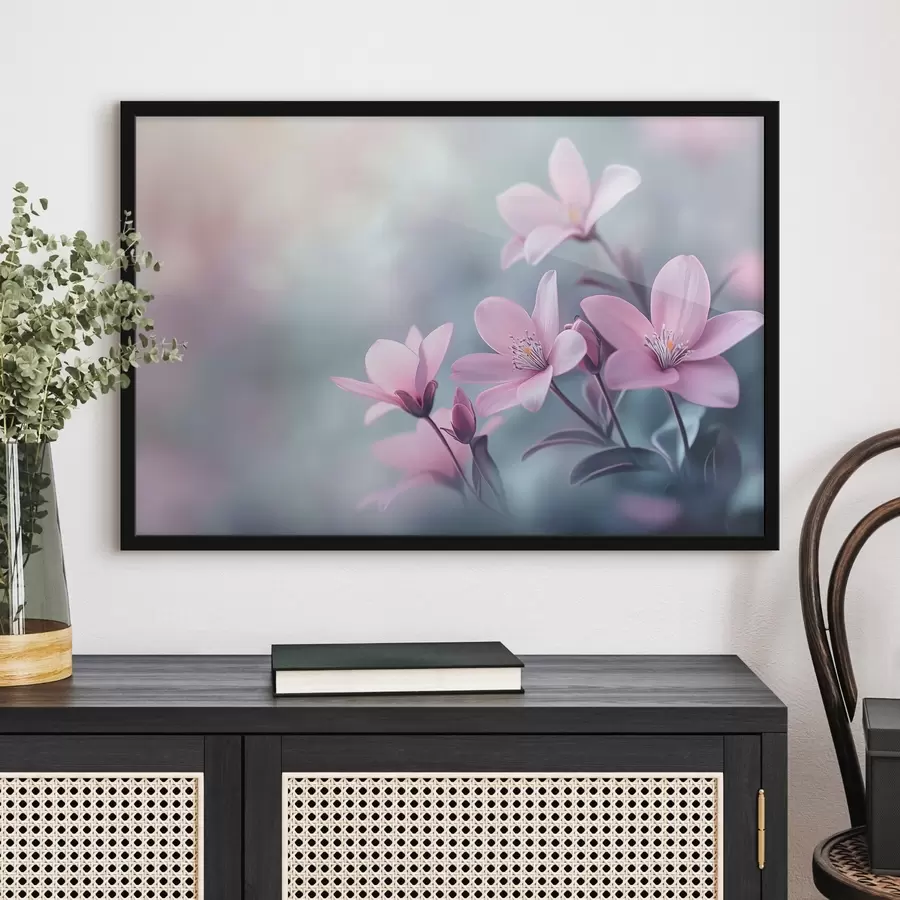 carta da parati fiori rosa in primo piano nr. f41631