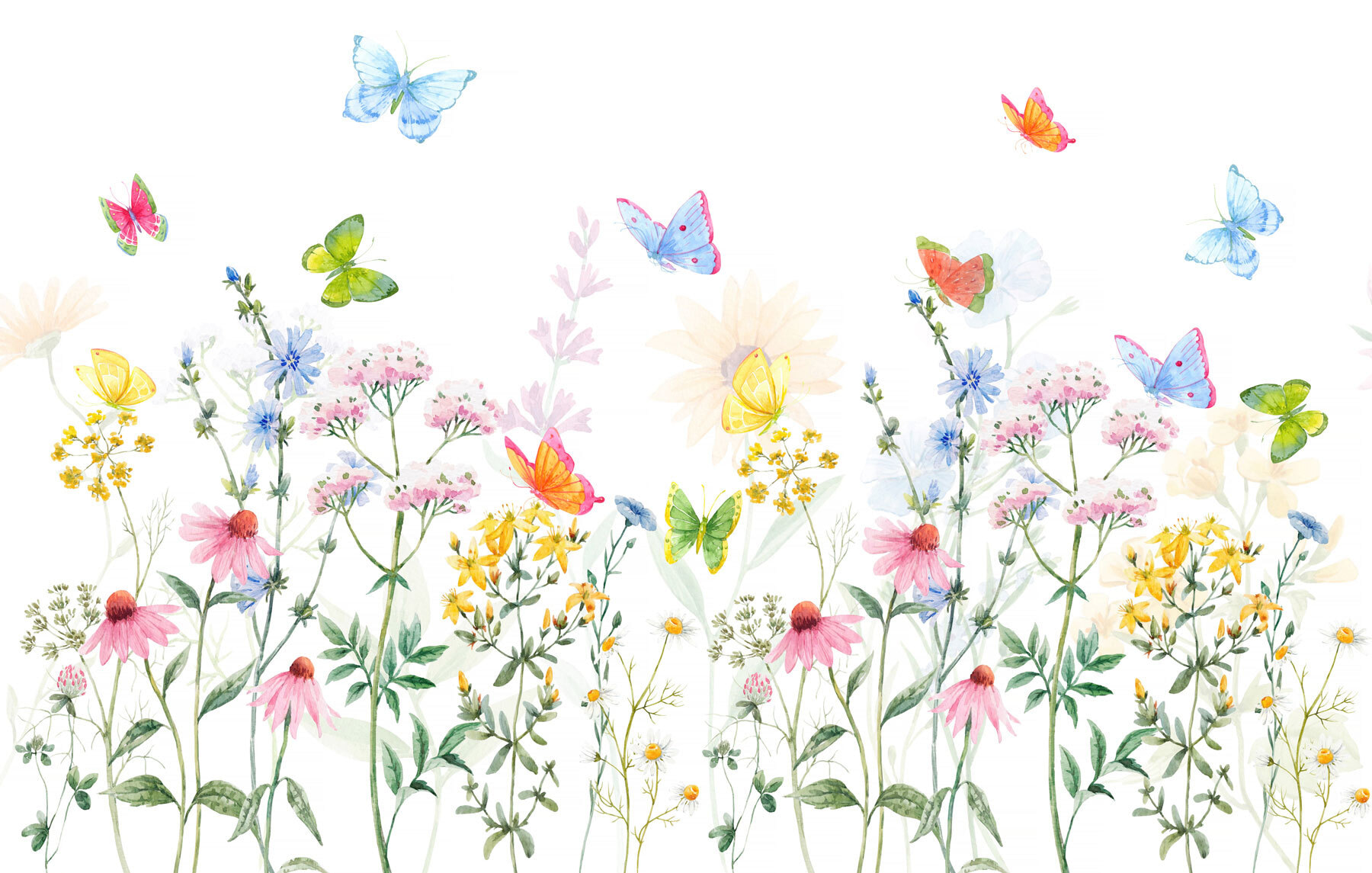 Stampa Su Tela Quadro Farfalle Su Fiori Rosa - 40x30 Cm, Pronta Da Appendere