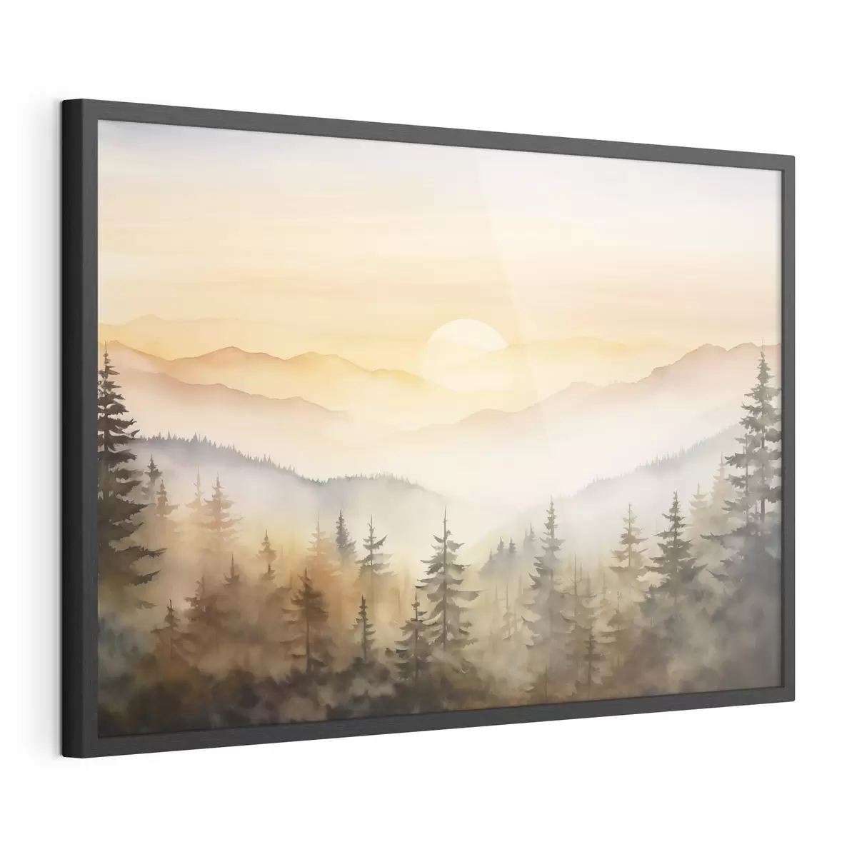 Poster Sole sulle creste di pini f41645