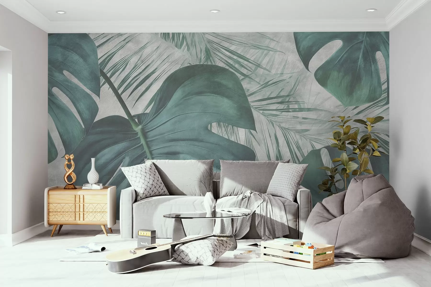 carta da parati Foglie tropicali nr. w01888