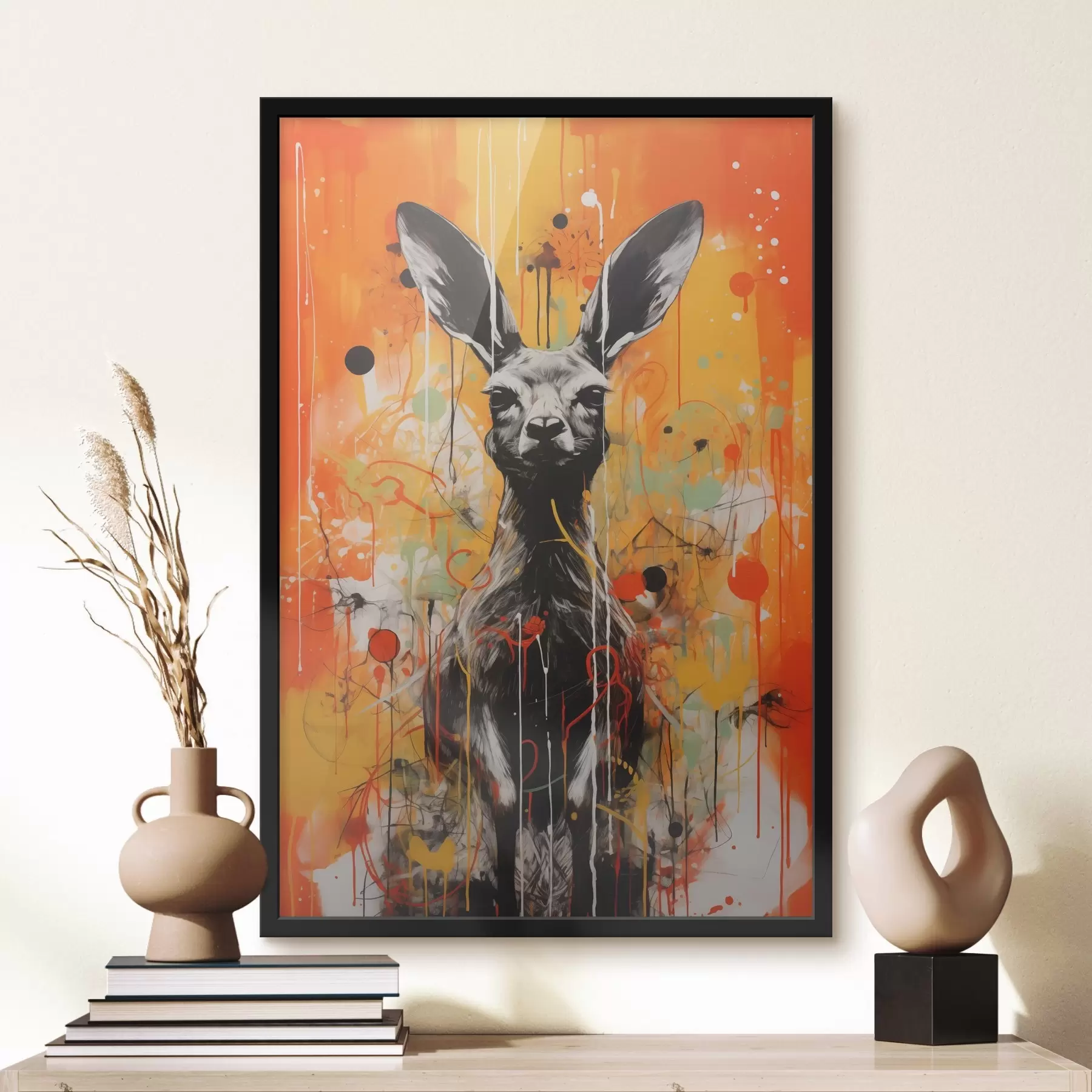 carta da parati Canguro su uno sfondo astratto e luminoso nr. f41656