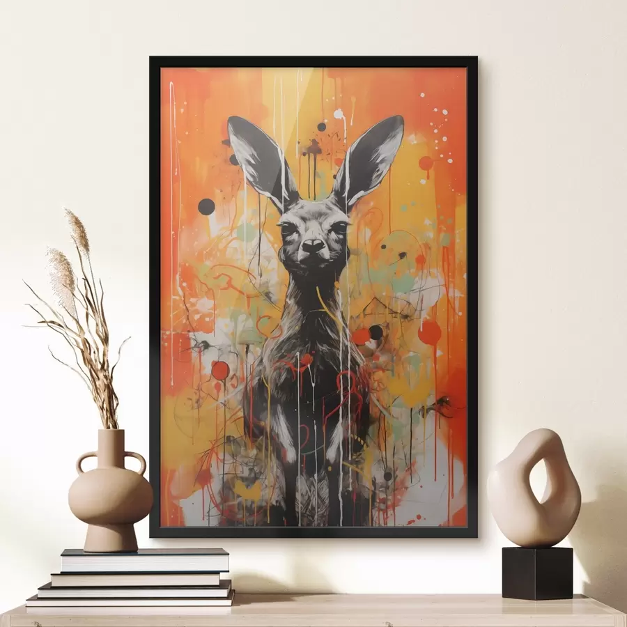 carta da parati Canguro su uno sfondo astratto e luminoso nr. f41656