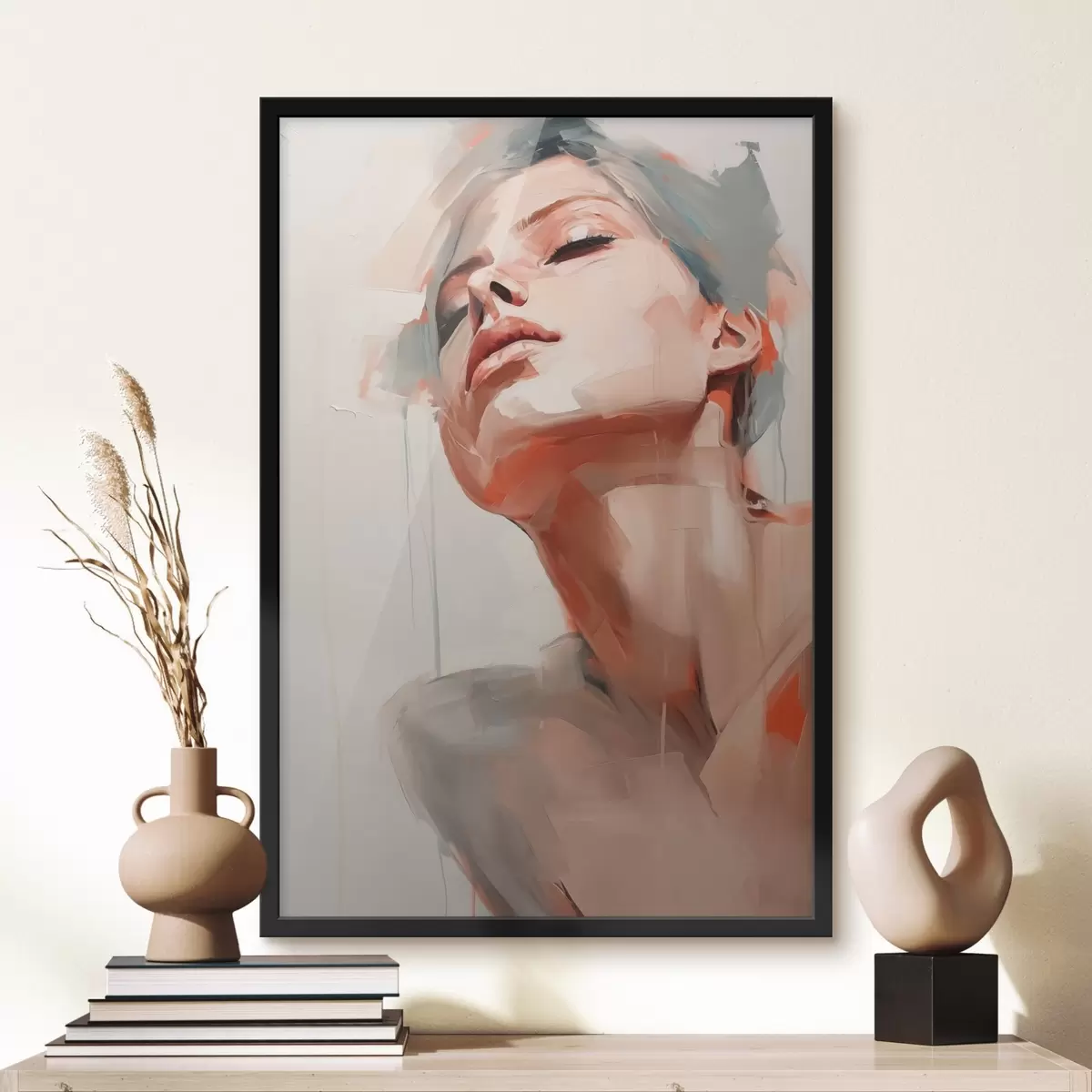 Poster Ritratto di ragazza, imitazione di un dipinto f41665