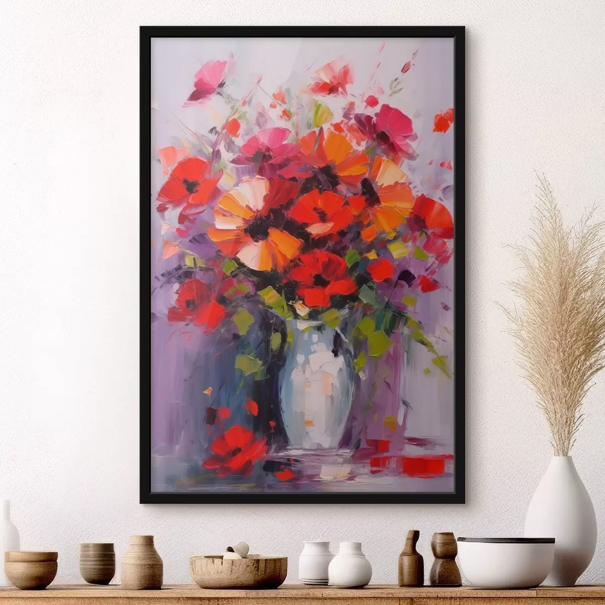 Poster Bouquet di papaveri rossi f41666