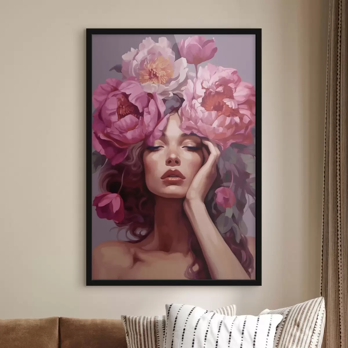 Poster Ragazza con fiori tra i capelli f41682