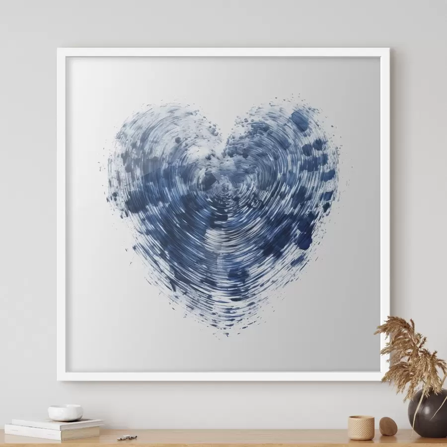 carta da parati Cuore blu testurizzato nr. f41707