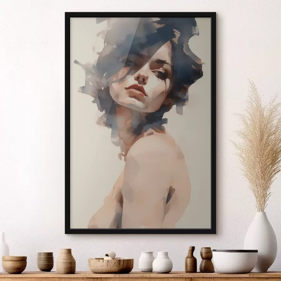 carta da parati Ritratto di ragazza in stile acquerello nr. f41710