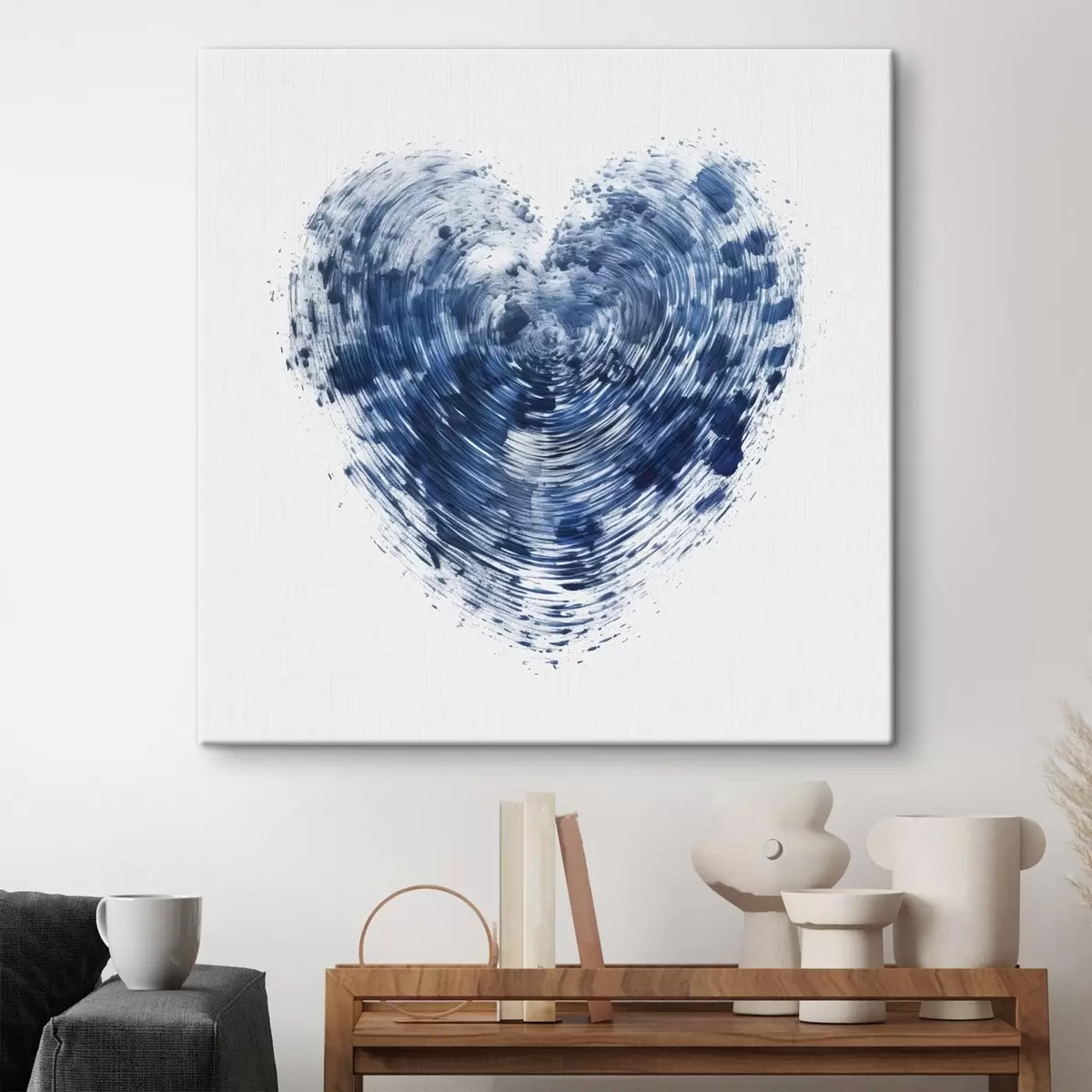 carta da parati Cuore blu testurizzato nr. s41707