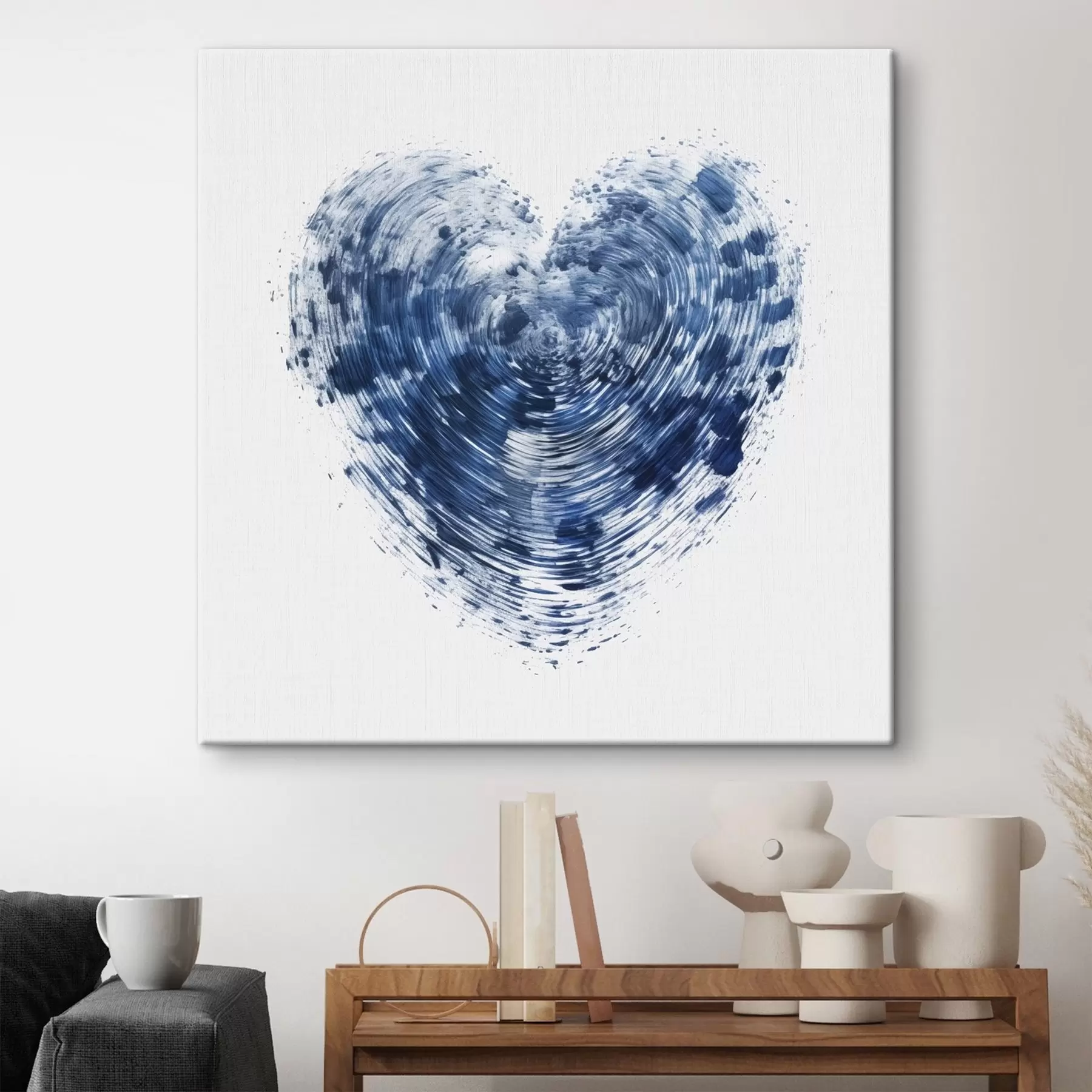 carta da parati Cuore blu testurizzato nr. s41707